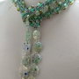 Colier crosetat cristale,margele murano millefiori