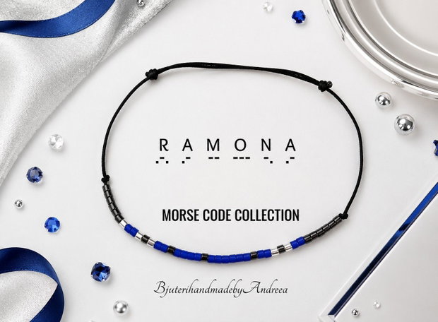 Bratara reglabila cod Morse RAMONA