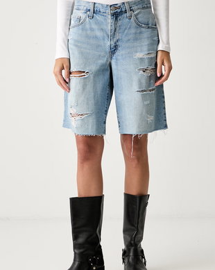 Levi's pantaloni scurți pentru femei din denim BAGGY DAD
