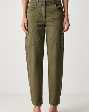Liu Jo pantaloni baggy pentru femei din bumbac cu elastan