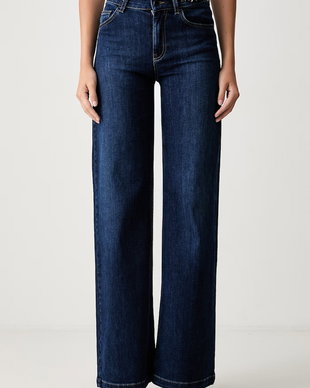 Liu Jo blugi wide leg pentru femei