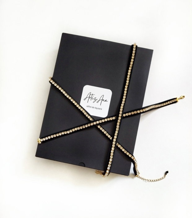 Cokier choker cu cristale