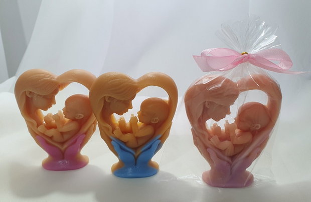 Mărturii botez-Mamă și bebeluș/Figurină din săpun