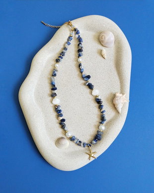 Colier Lapis Lazuli si steluta de mare