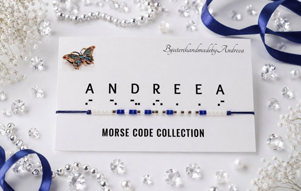 Bratara reglabila cod Morse "Andreea"