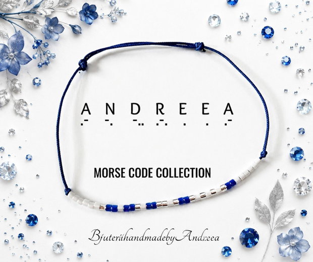 Bratara reglabila cod Morse "Andreea"