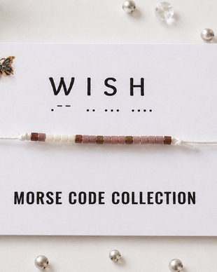 Bratara reglabila cod Morse WISH
