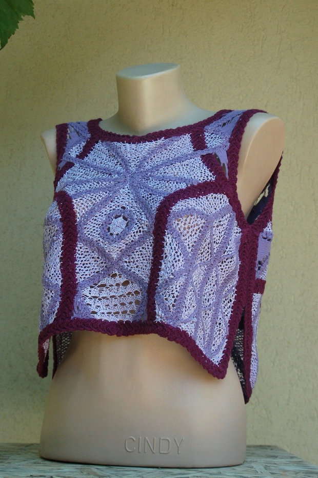 ~bluză.damă.mov~hand.made~unicat~
