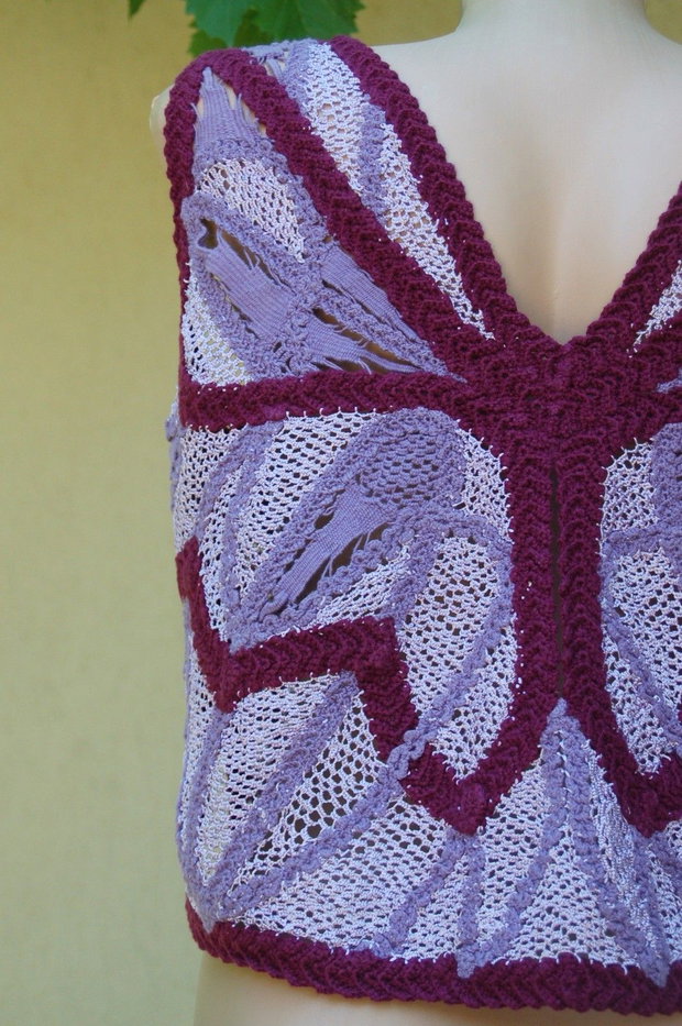 ~bluză.damă.mov~hand.made~unicat~