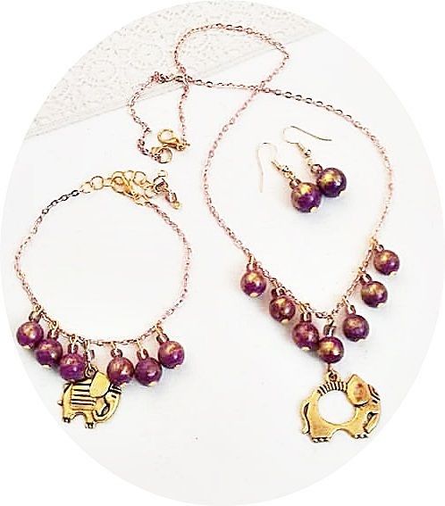 set oriental cu jad violet