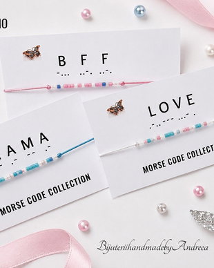 Oferta promo 2+1 Gratis Bratari reglabile Morse Code Collection