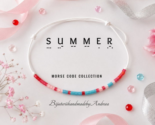 Bratara reglabila cod Morse SUMMER