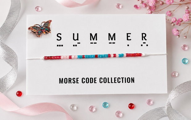 Bratara reglabila cod Morse SUMMER