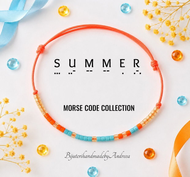 Bratara reglabila cod Morse SUMMER