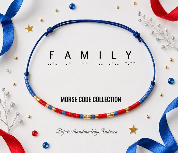 Bratara reglabila cod Morse FAMILY