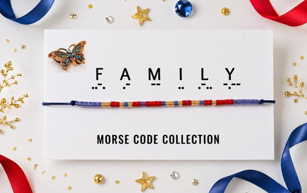 Bratara reglabila cod Morse FAMILY