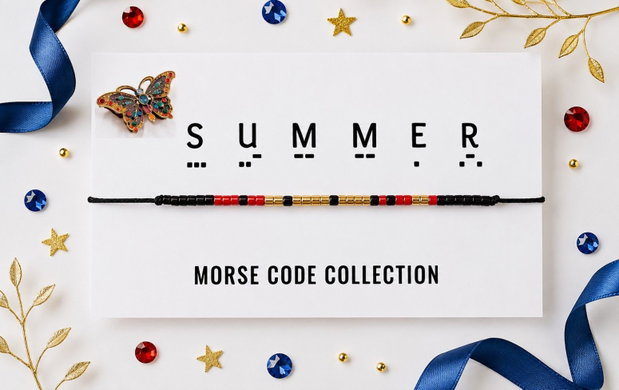 Bratara reglabila cod Morse SUMMER