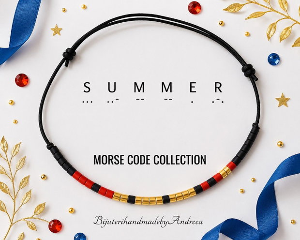 Bratara reglabila cod Morse SUMMER