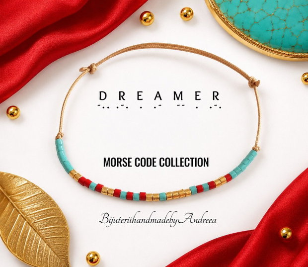 Bratara reglabila cod Morse DREAMER