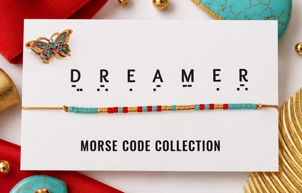 Bratara reglabila cod Morse DREAMER