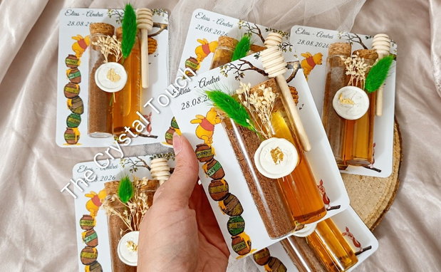 Mărturii cacao & miere pentru botez  personalizate