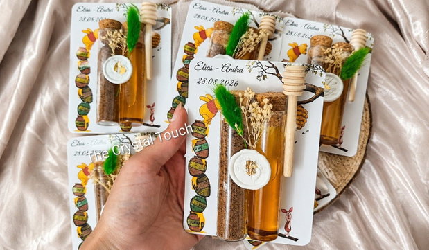 Mărturii cacao & miere pentru botez  personalizate