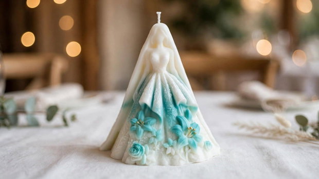 Mărturii nuntă-Lumânare decorativă handmade