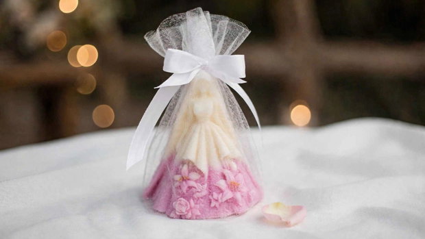 Mărturii nuntă-Lumânare decorativă handmade