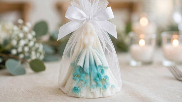 Mărturii nuntă-Lumânare decorativă handmade