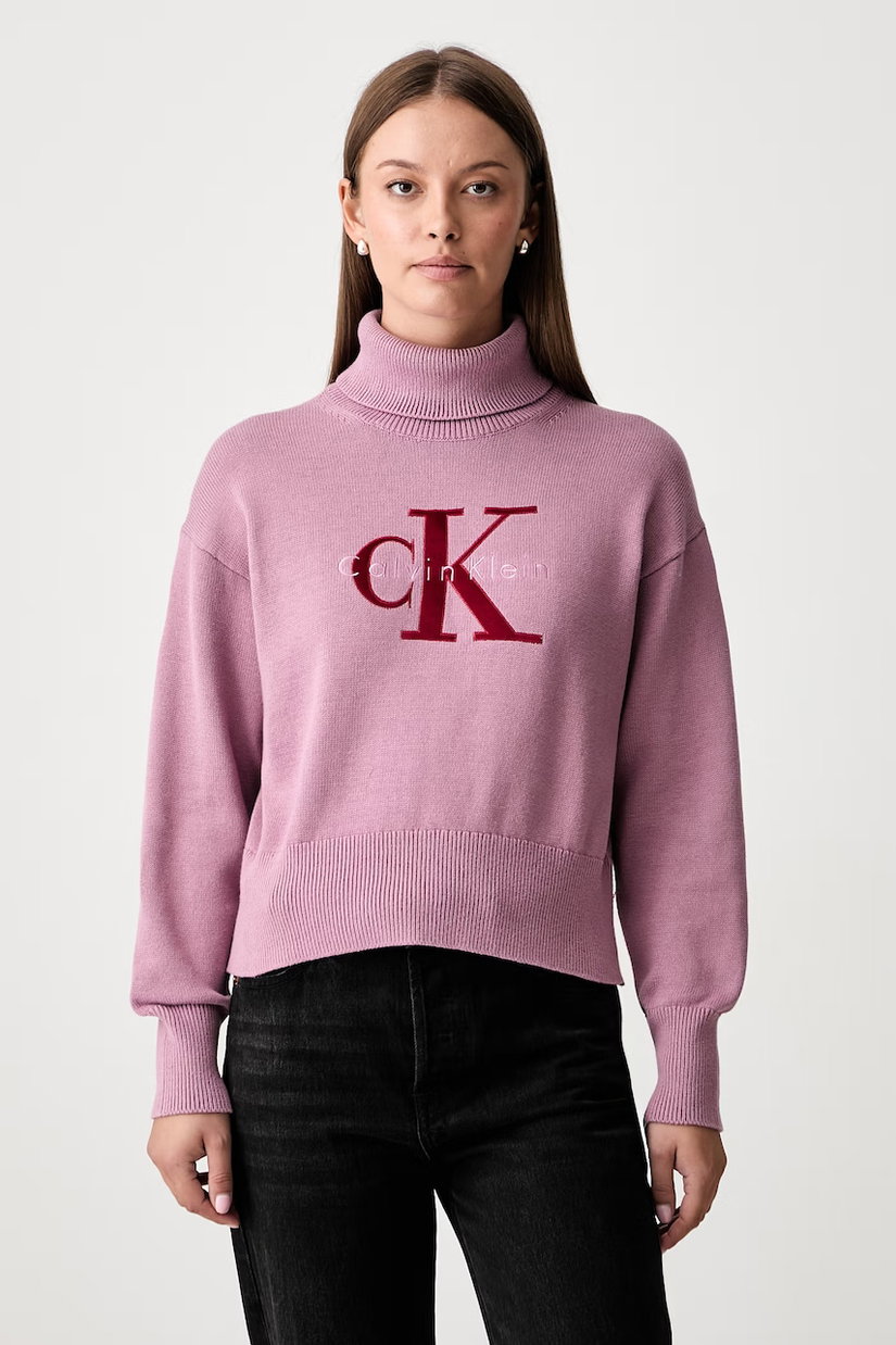 Calvin Klein Jeans cu guler înalt pentru femei din bumbac