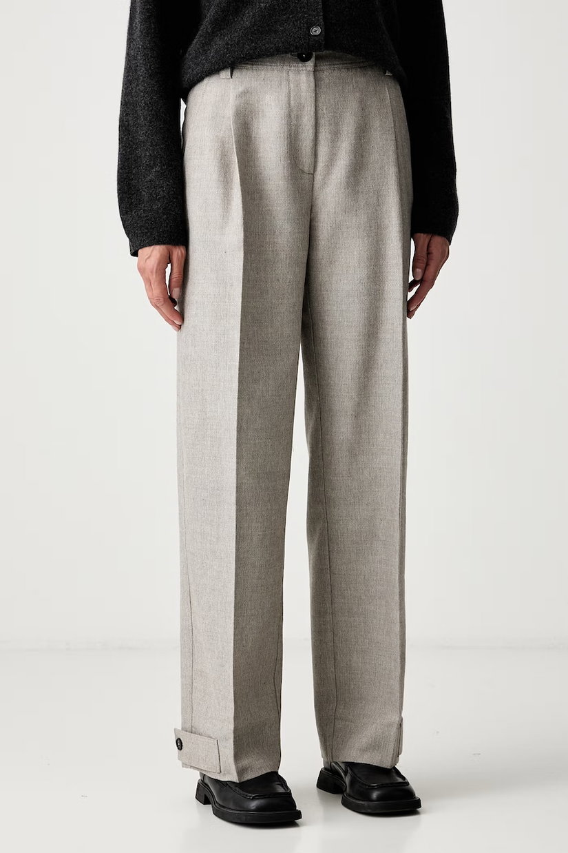 Marc O'Polo pantaloni de costum pentru femei cu lână