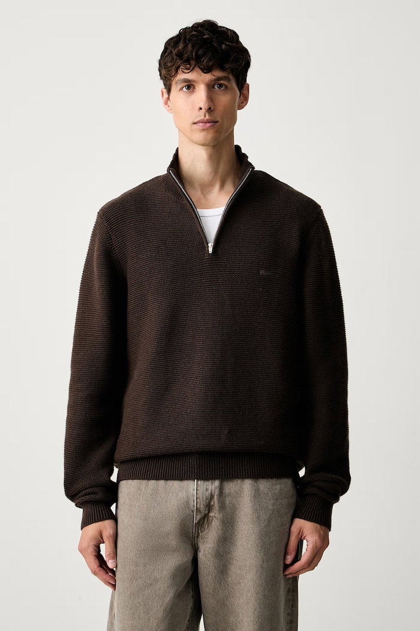 Levi's pulover pentru bărbați cu amestec de lână LIGHTWEIGHT HM QUARTER ZIP
