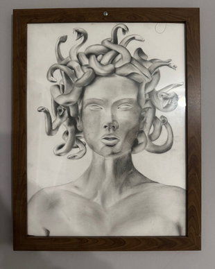 Meduza tablou handmade