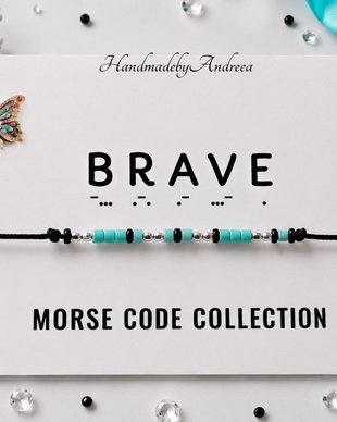 Bratara reglabila cod Morse BRAVE