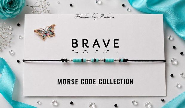 Bratara reglabila cod Morse BRAVE