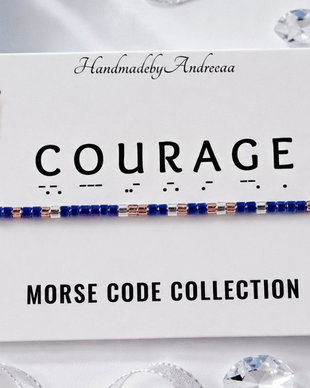 Bratara reglabila cod Morse COURAGE