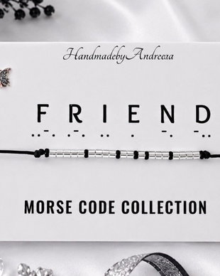 Bratara reglabila cod Morse FRIEND