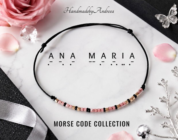 Bratara reglabila cod Morse ANA MARIA