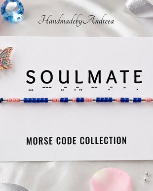 Bratara reglabila cod Morse SOULMATE