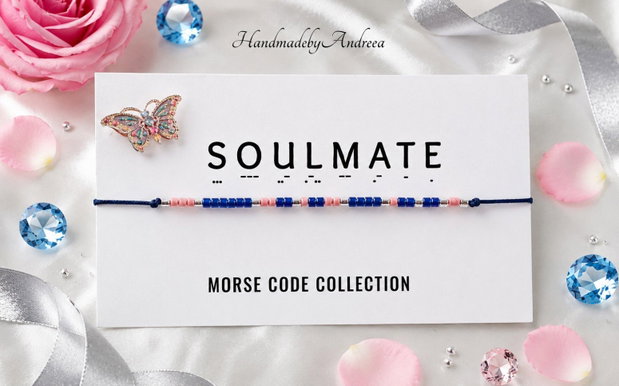Bratara reglabila cod Morse SOULMATE