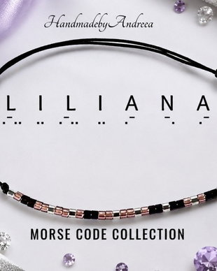 Bratara reglabila cod Morse LILIANA