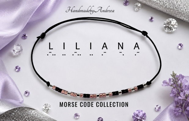 Bratara reglabila cod Morse LILIANA