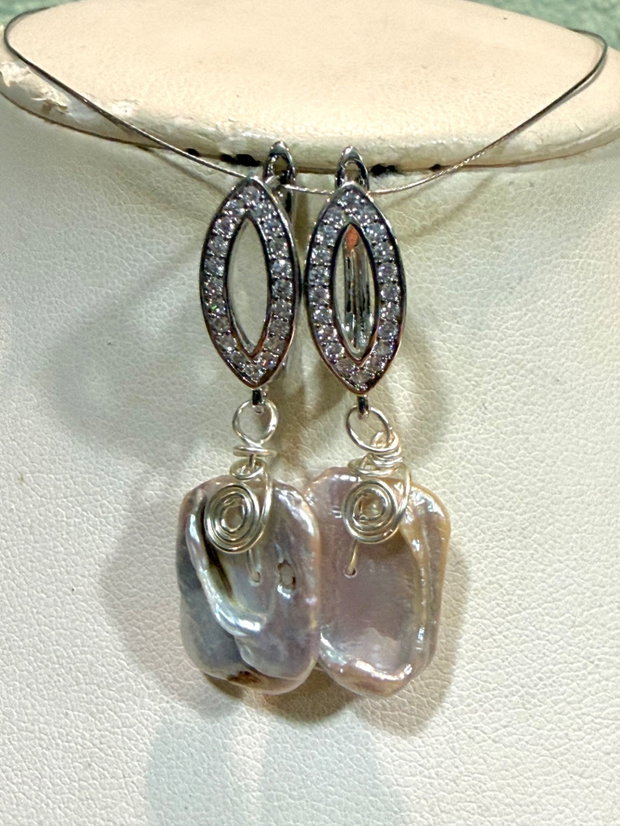 SET~UNFORGETTABLE~perle biwa,perle naturale,hematit electroplacat,agate,rivoli,toho,accesorii placate argint