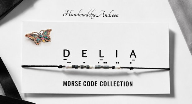 Bratara reglabila cod Morse DELIA