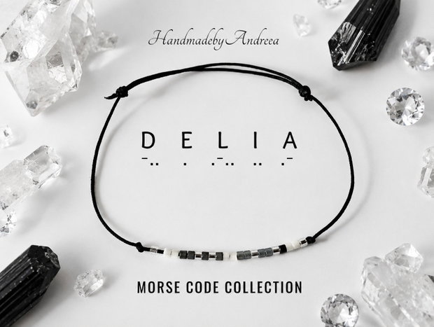 Bratara reglabila cod Morse DELIA