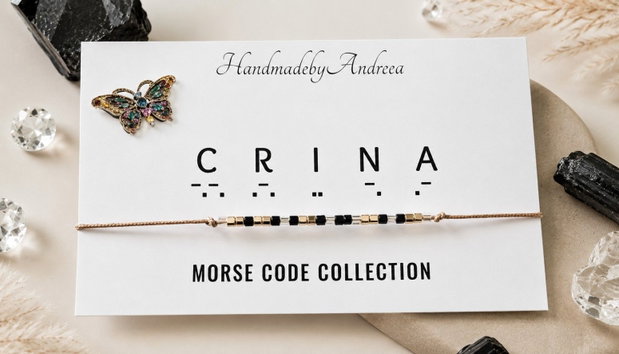Bratara reglabila cod Morse CRINA