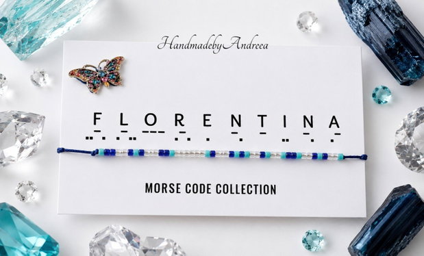Bratara reglabila cod Morse FLORENTINA