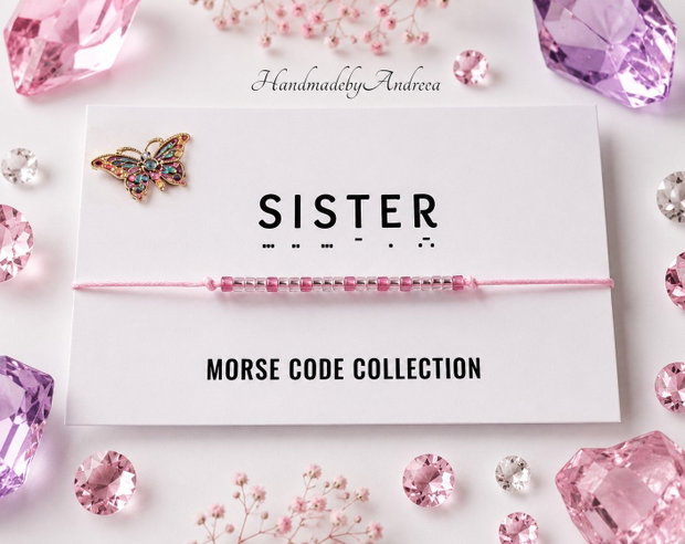 Bratara reglabila cod Morse SISTER