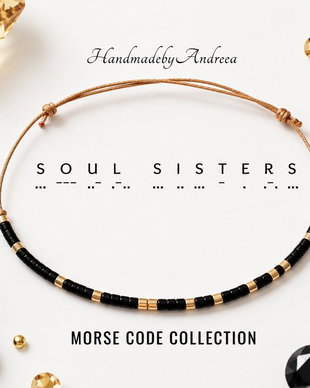 Bratara reglabila cod Morse SOUL SISTERS