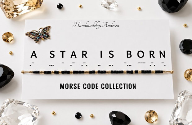 Bratara reglabila cod Morse A STAR IS BORN